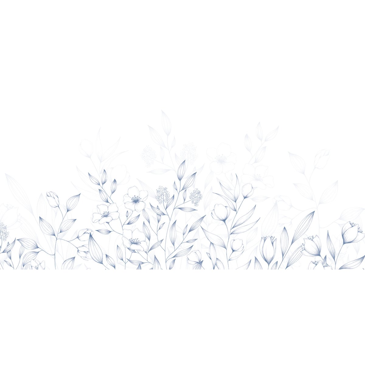 Papier peint panoramique Printemps, Bleu 375 x 250cm bleu, ACTE DECO