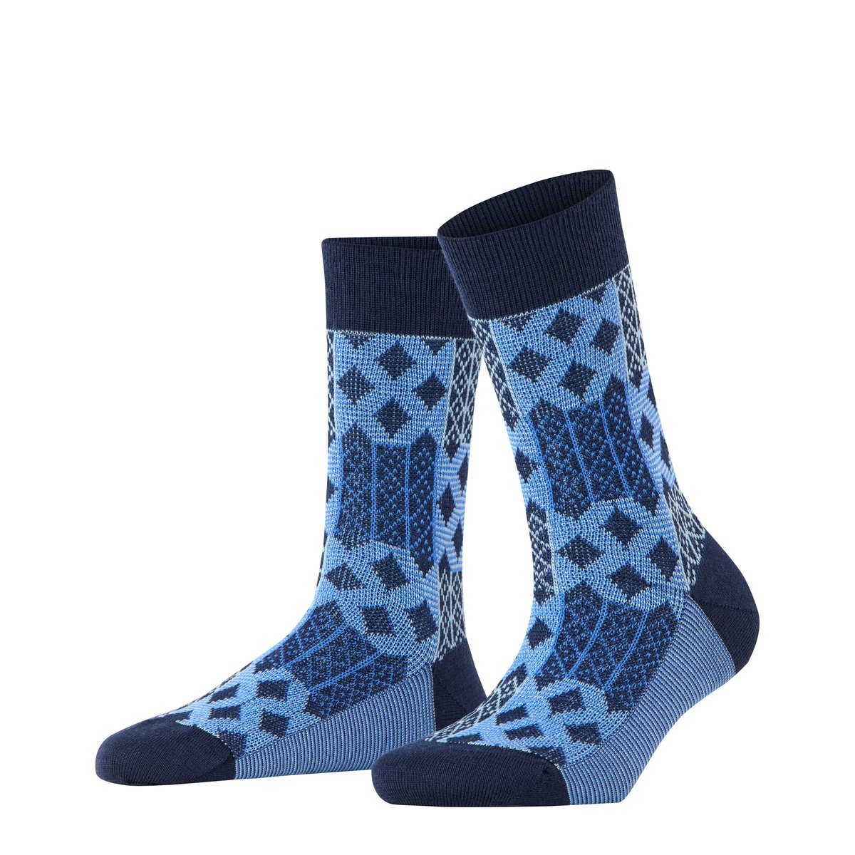 Chaussettes Mosaic Opaque marin, BURLINGTON