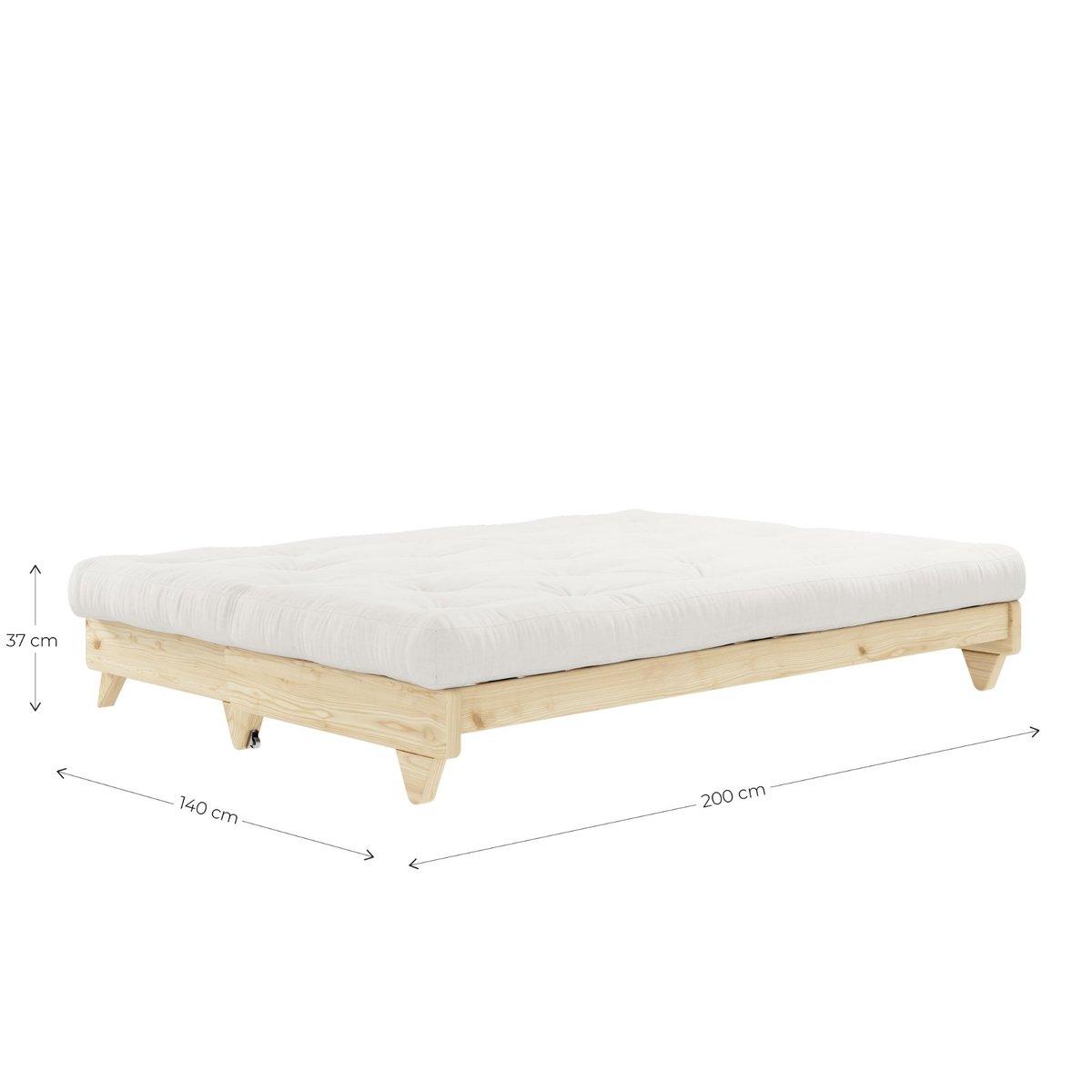 Banquette ajustable en pin massif avec matelas futon - FRESH bordeaux, KARUP DESIGN
