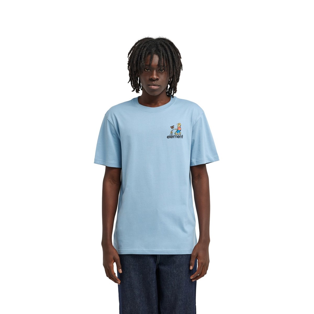 T-Shirt manches courtes GARDENING bleu faded denim, ELEMENT