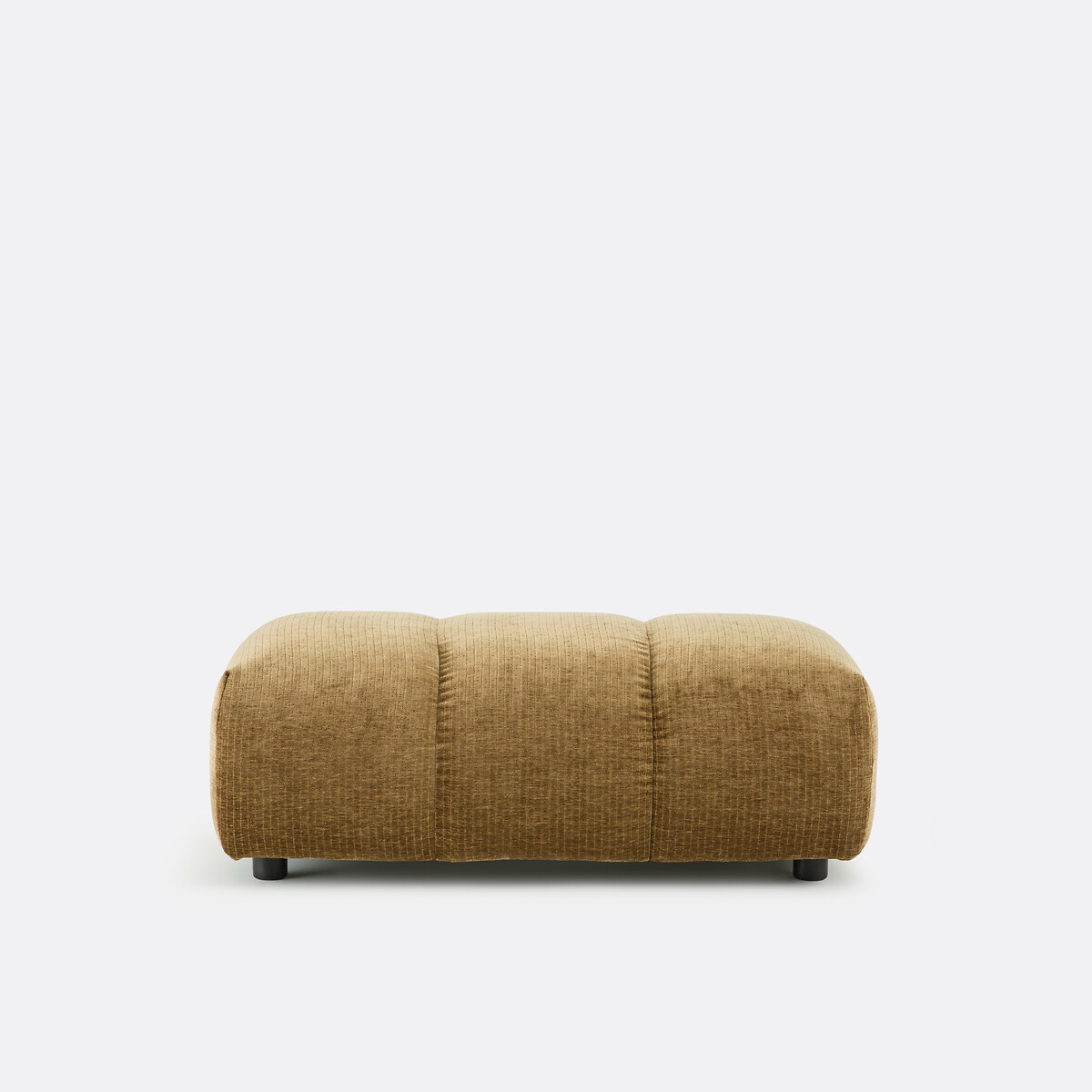 Pouf XL, velours côtelé vintage, L109 cm, Nuria bronze, LA REDOUTE INTERIEURS