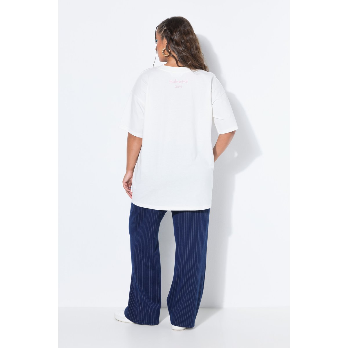 T-shirt oversize, imprimé Côte d'Azur blanc cassé, STUDIO UNTOLD
