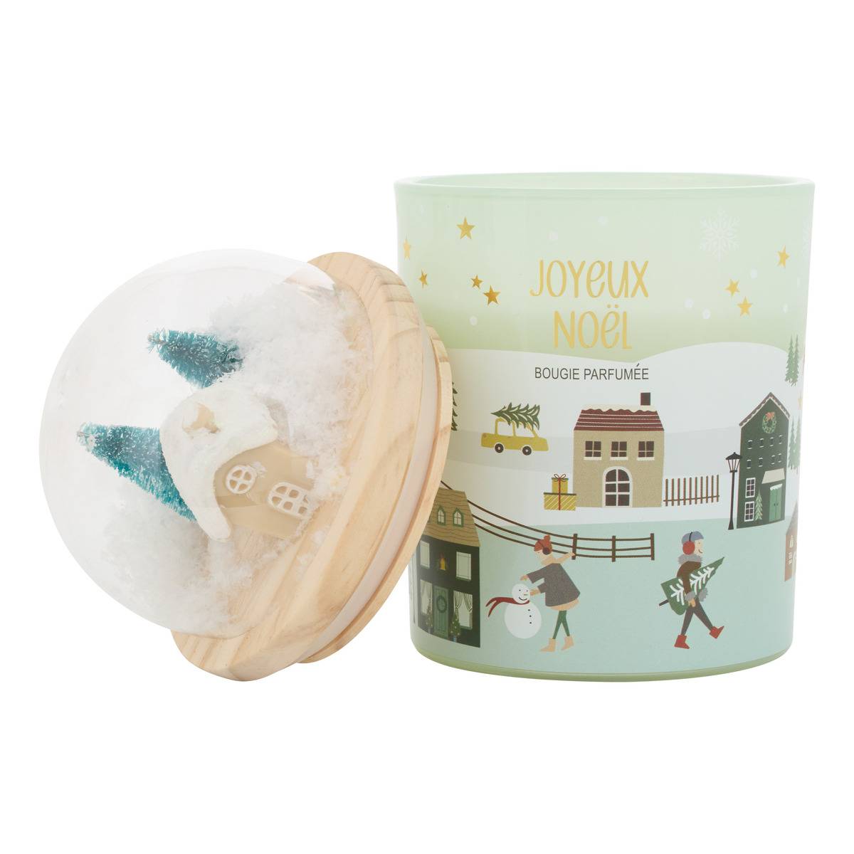 Bougie parfumée Elvi 270 g vert, FEERIC LIGHTS & CHRISTMAS