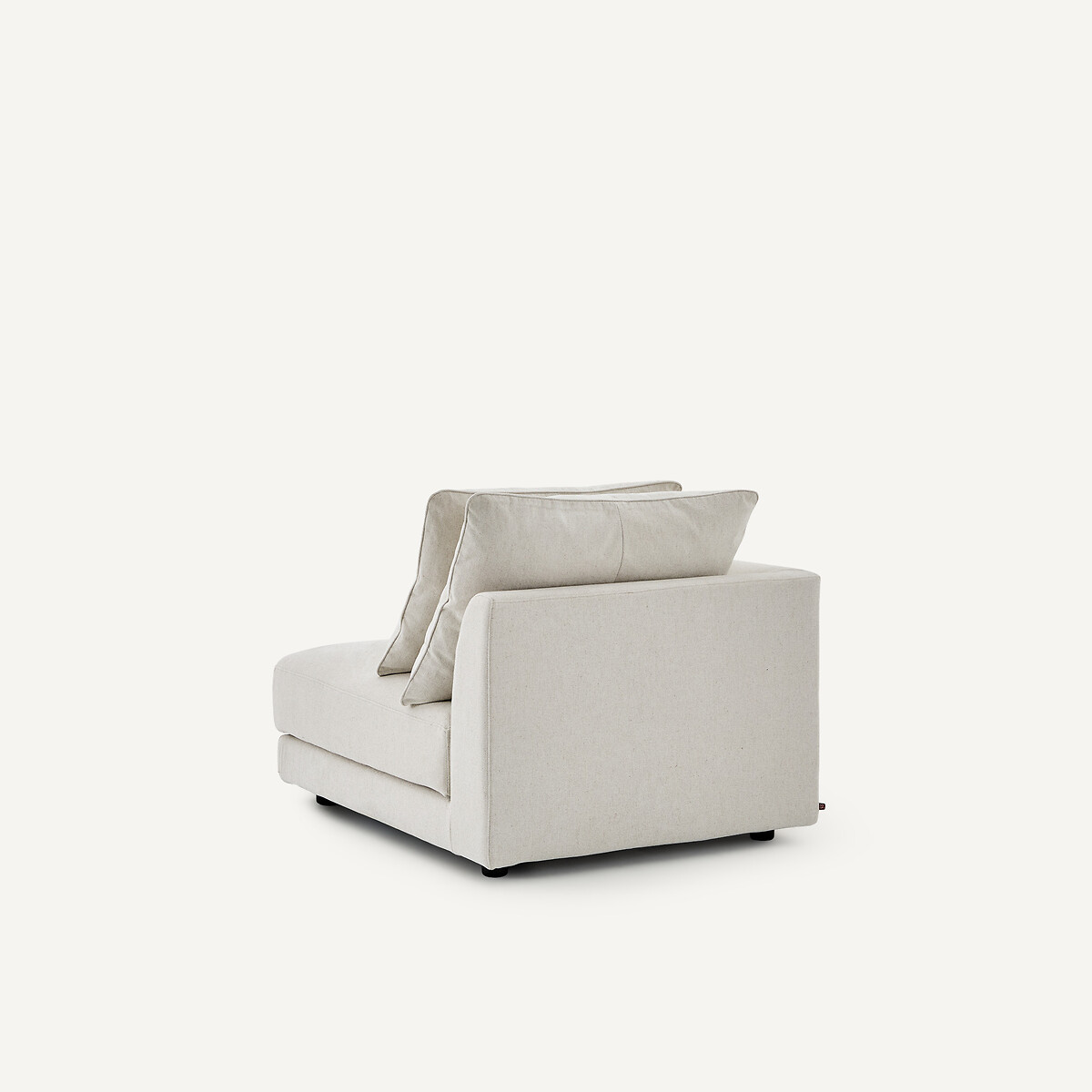 Linkes Sofa-Halbmodul, modular, aus meliertem Stoff, TIBERIO elfenbein, AM.PM