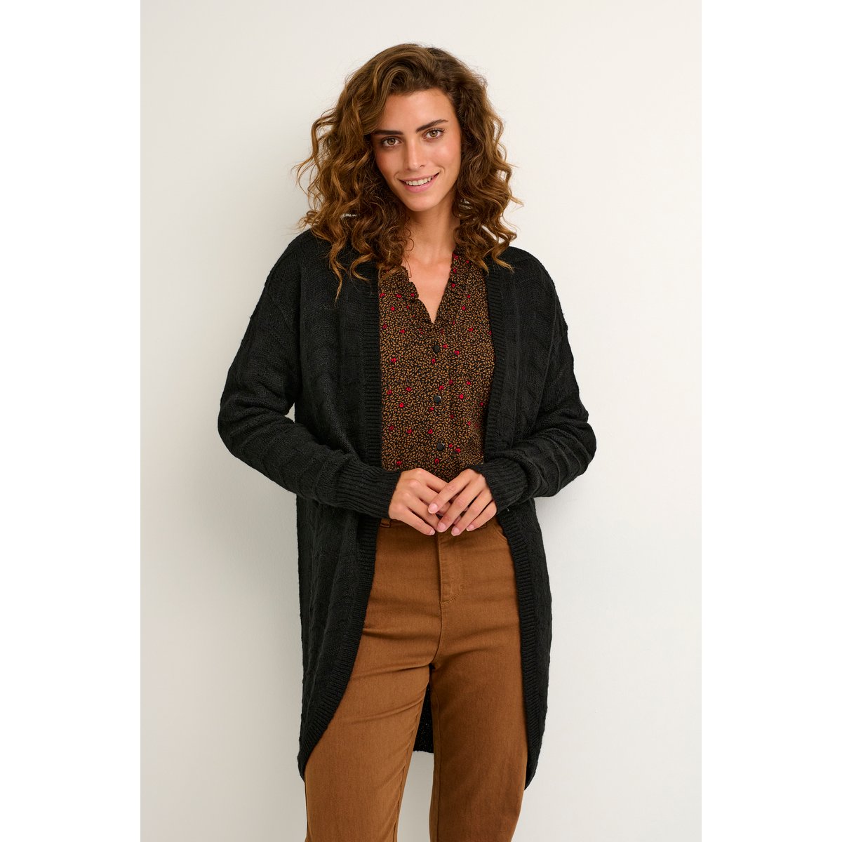 Cardigan à tricot noir black deep, KAFFE