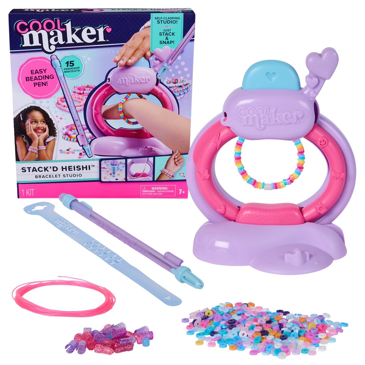 Cool Maker Kit de fabrication de bracelets Stack'd Heishi multicolore, SPIN MASTER
