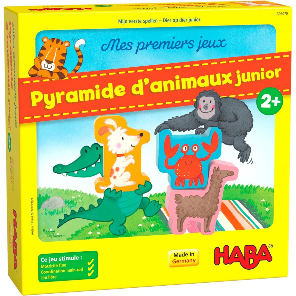 Pyramide d’animaux junior jaune, HABA