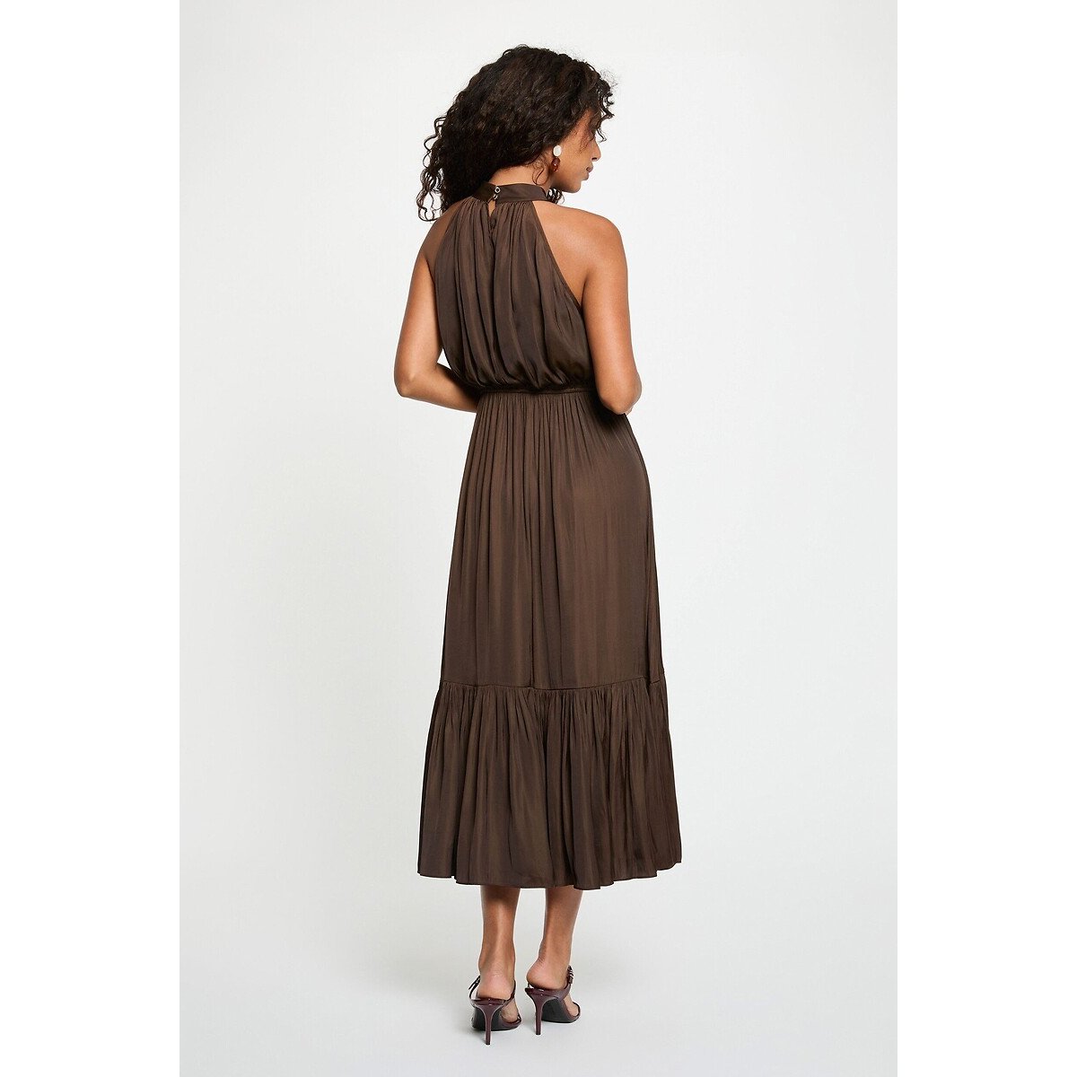 Draping Full Maxi Dress chocolate, MORGAN