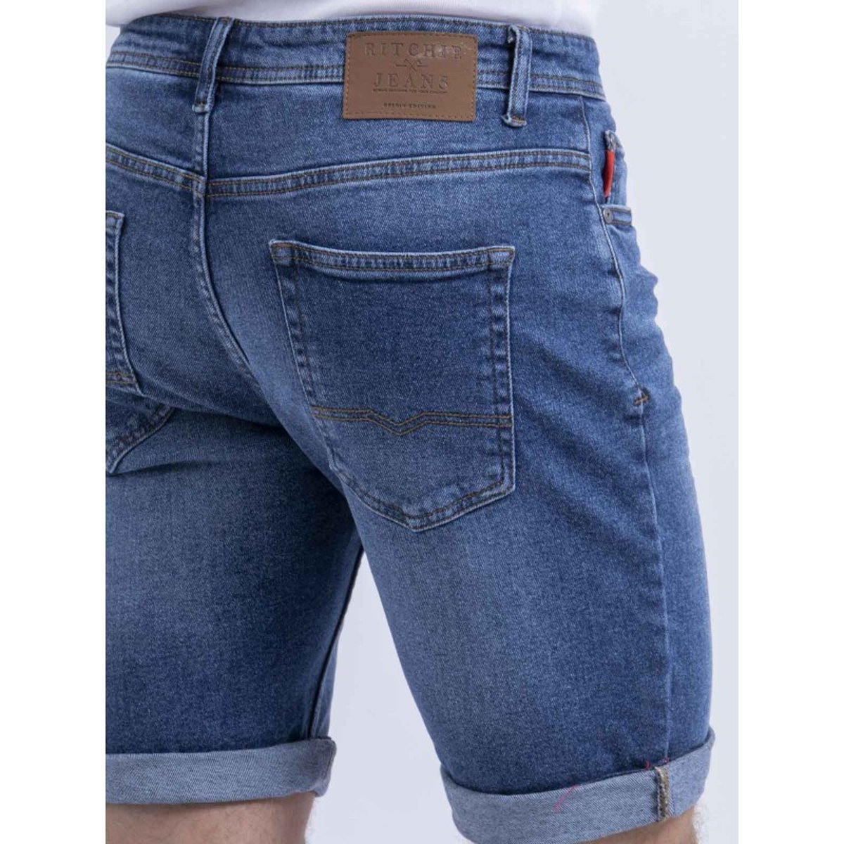 Bermuda En Jean Beloni bleu foncé, RITCHIE
