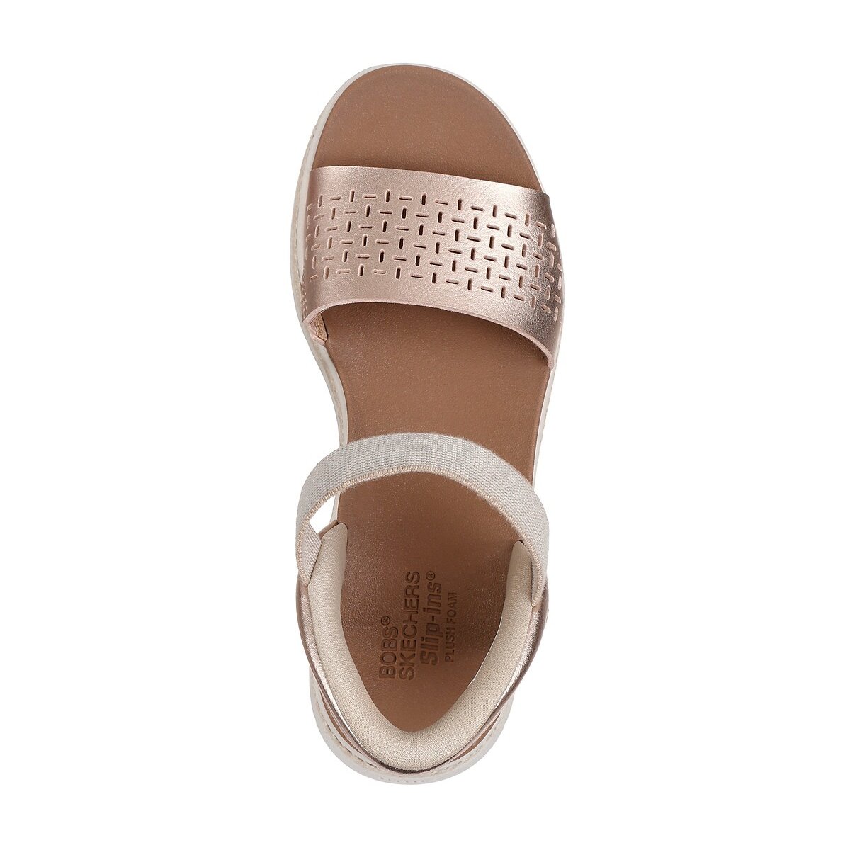 Sandali Slip-Ins: Bobs Sun Ray -Step Aside beige/dorato, SKECHERS