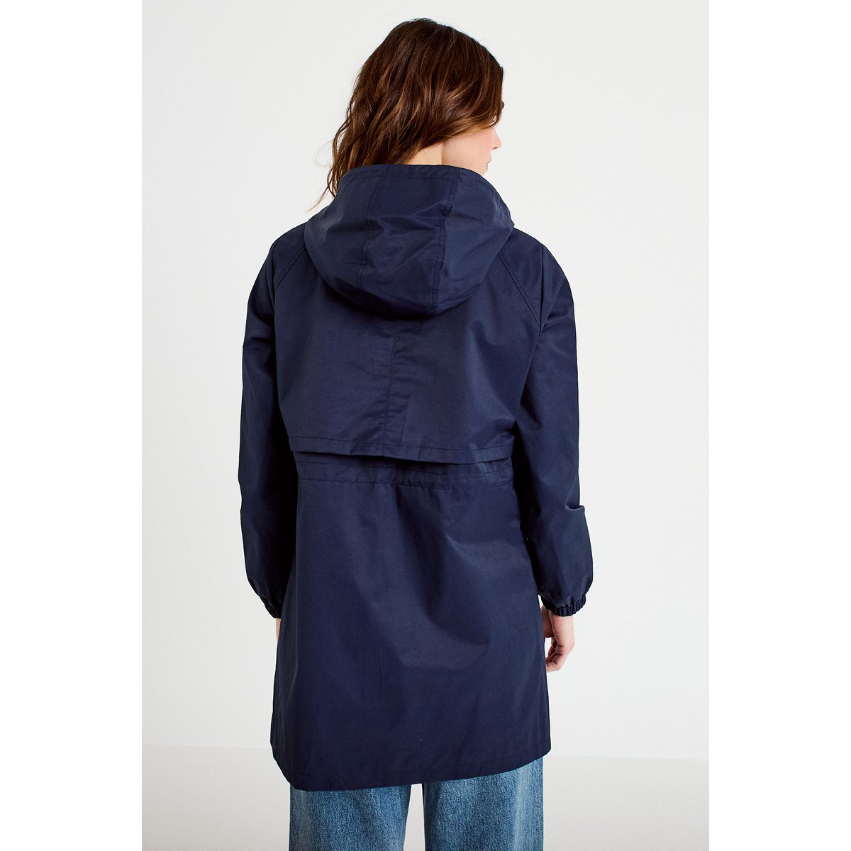 Parka à capuche taille ajustable bleu marine, CACHE CACHE