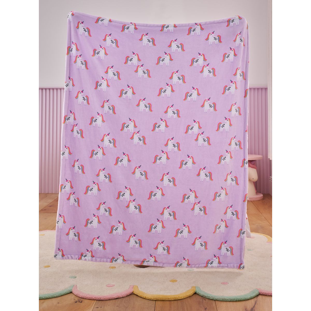 Couverture en polaire sherpa licorne, NEXT