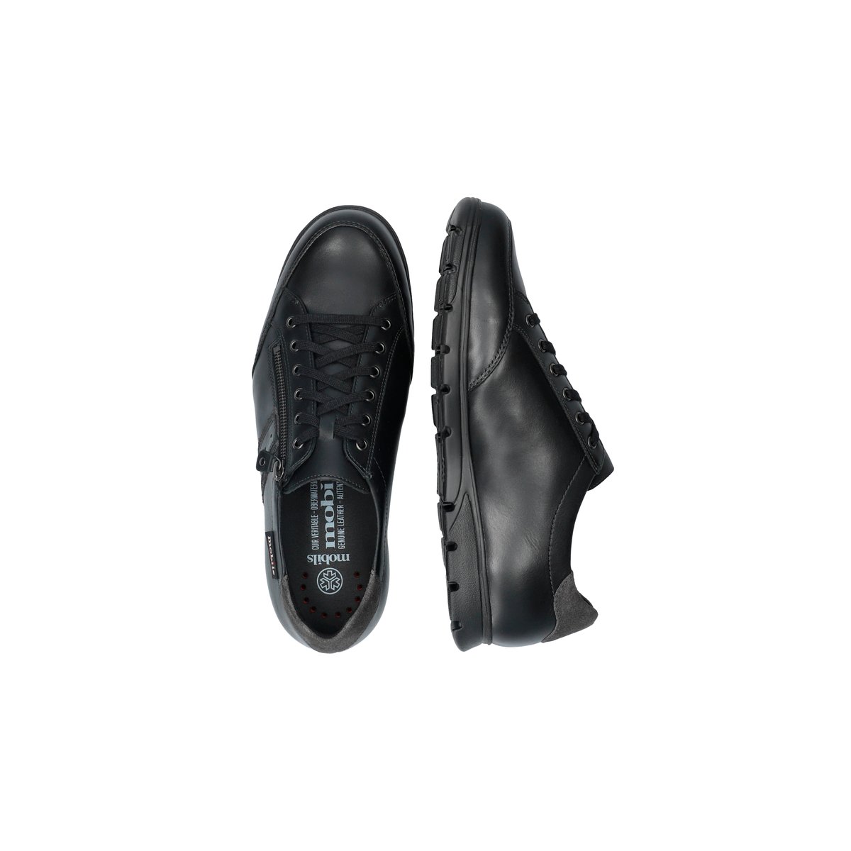Baskets en cuir KRISTOF noir 5137, MEPHISTO
