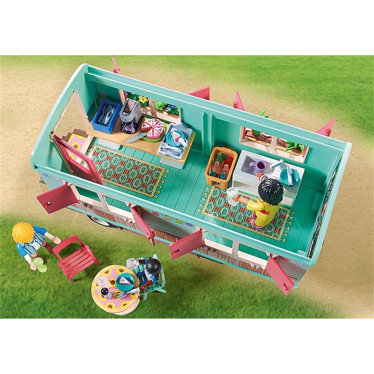 Roulotte café boutique multicolore, PLAYMOBIL