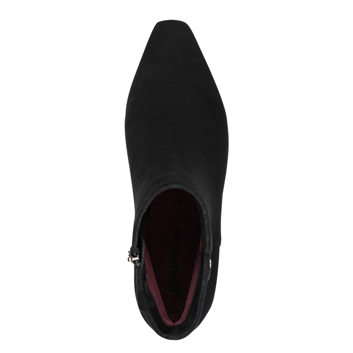 Bottine en cuir noir, TAMARIS