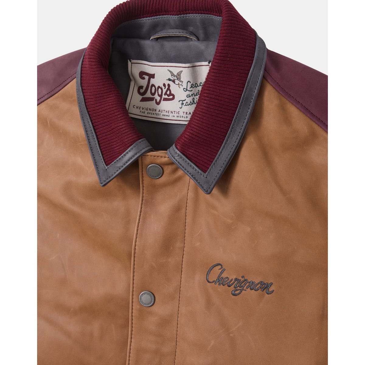 Blouson en cuir DEAREST beige, CHEVIGNON