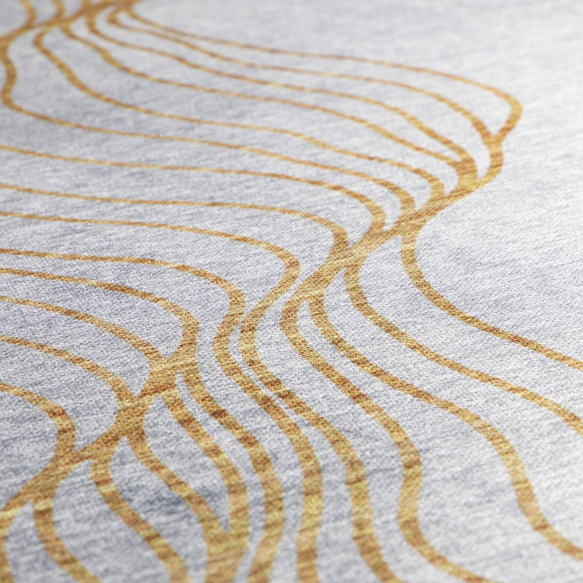 Tapis salon et chambre tissé motif abstrait VIVACE 12 gris, écru, UN AMOUR DE TAPIS