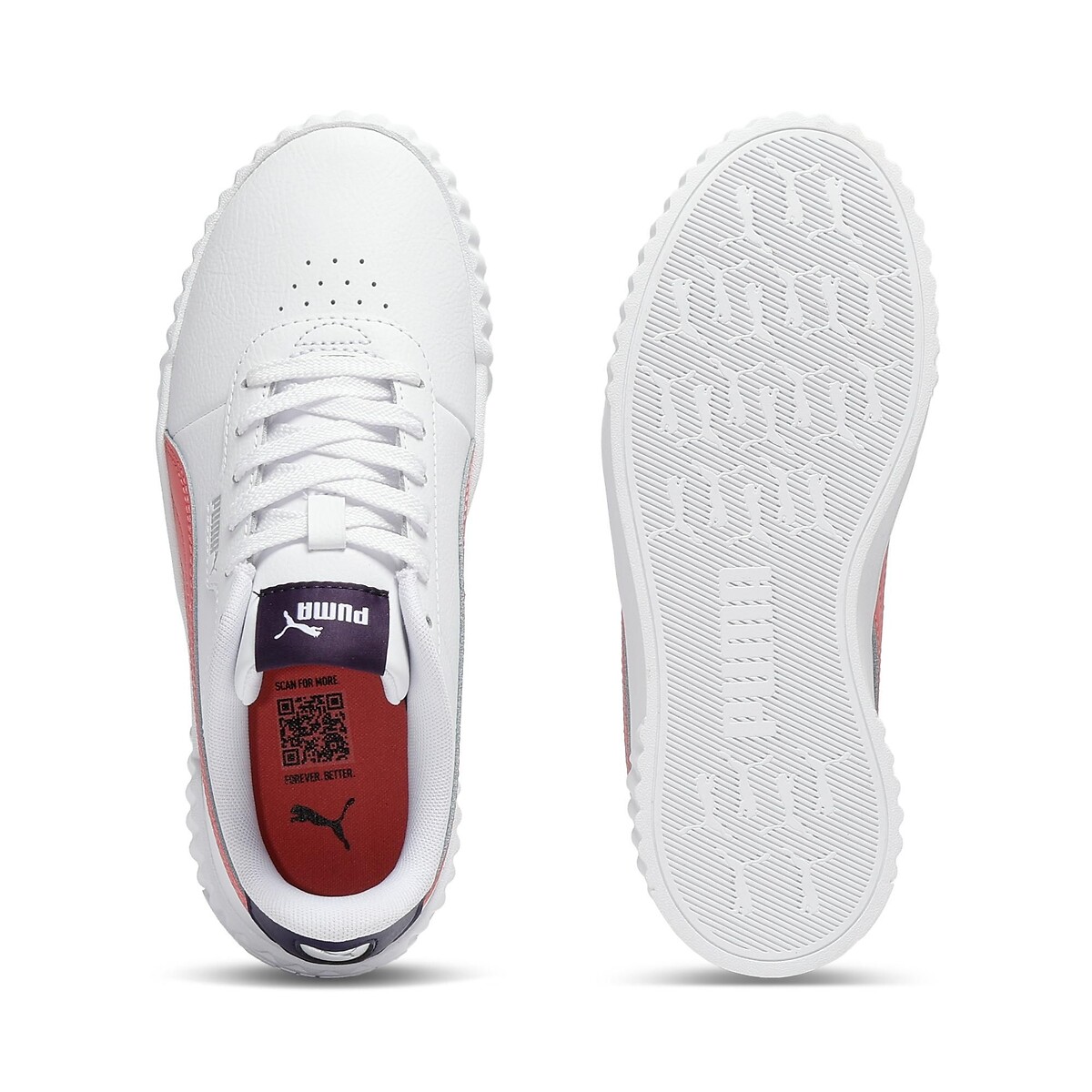 Baskets Carina 3.0 blanc/corail, PUMA