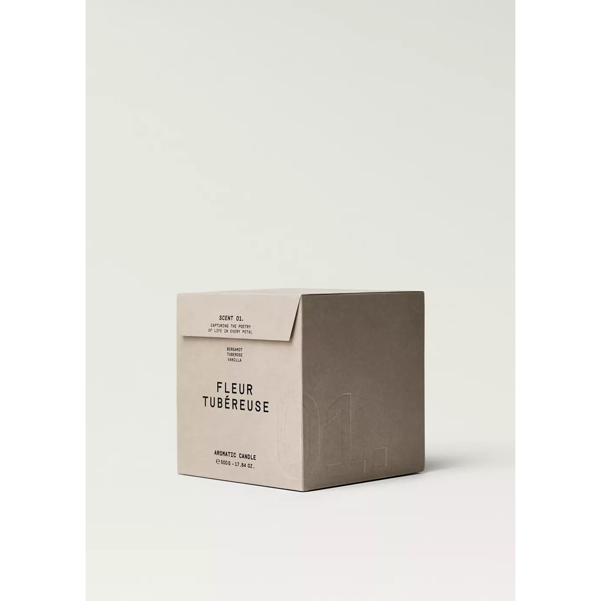 Bougie parfumée FLEUR TUBÉREUSE 500 g marron, MANGO HOME