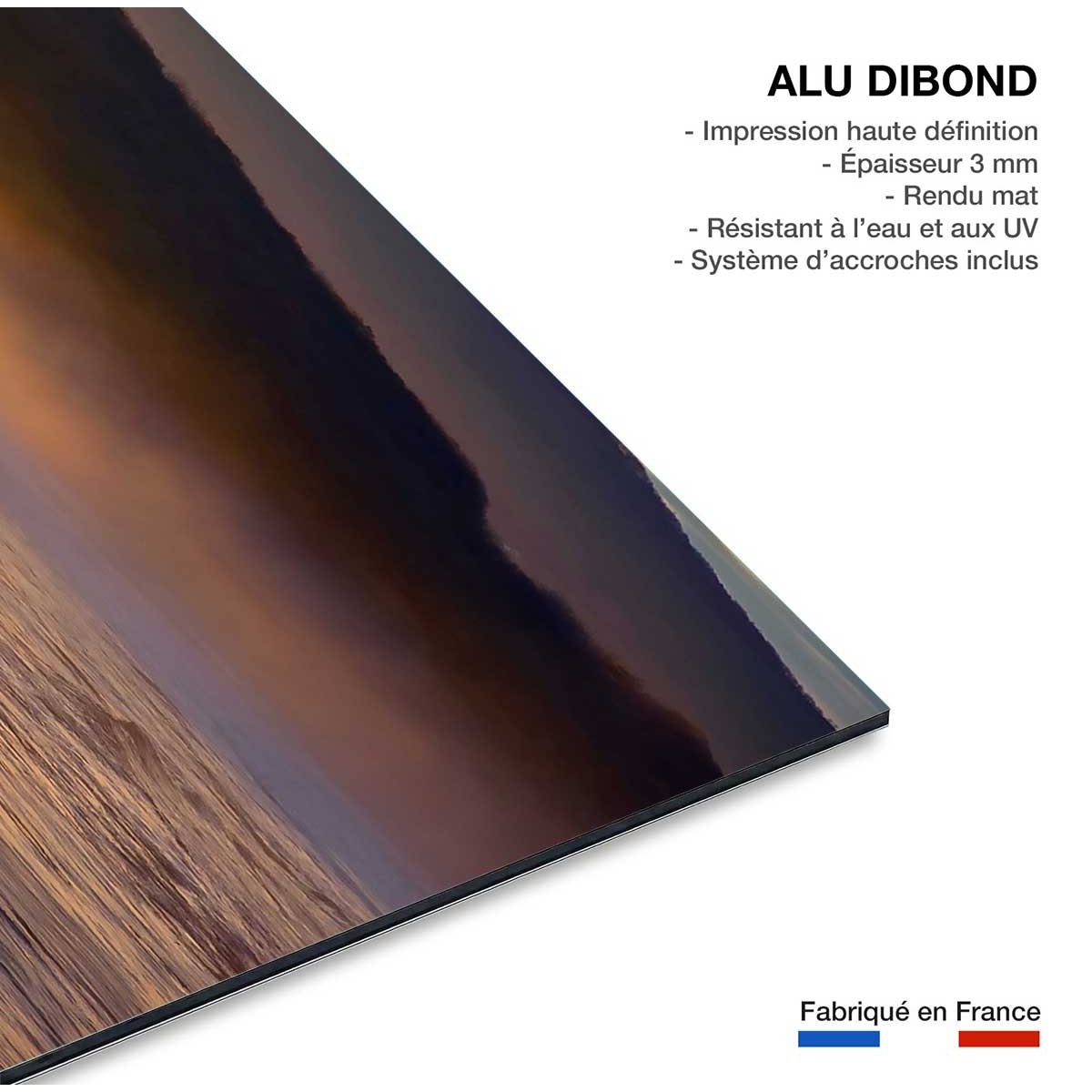 Tableau paysage ocean vue sur la rhune tableau alu dibond, HEXOA