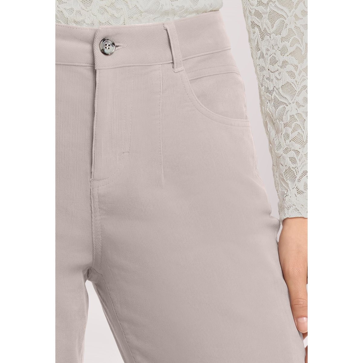 Pantalon casual avec structure taupe, CARTOON