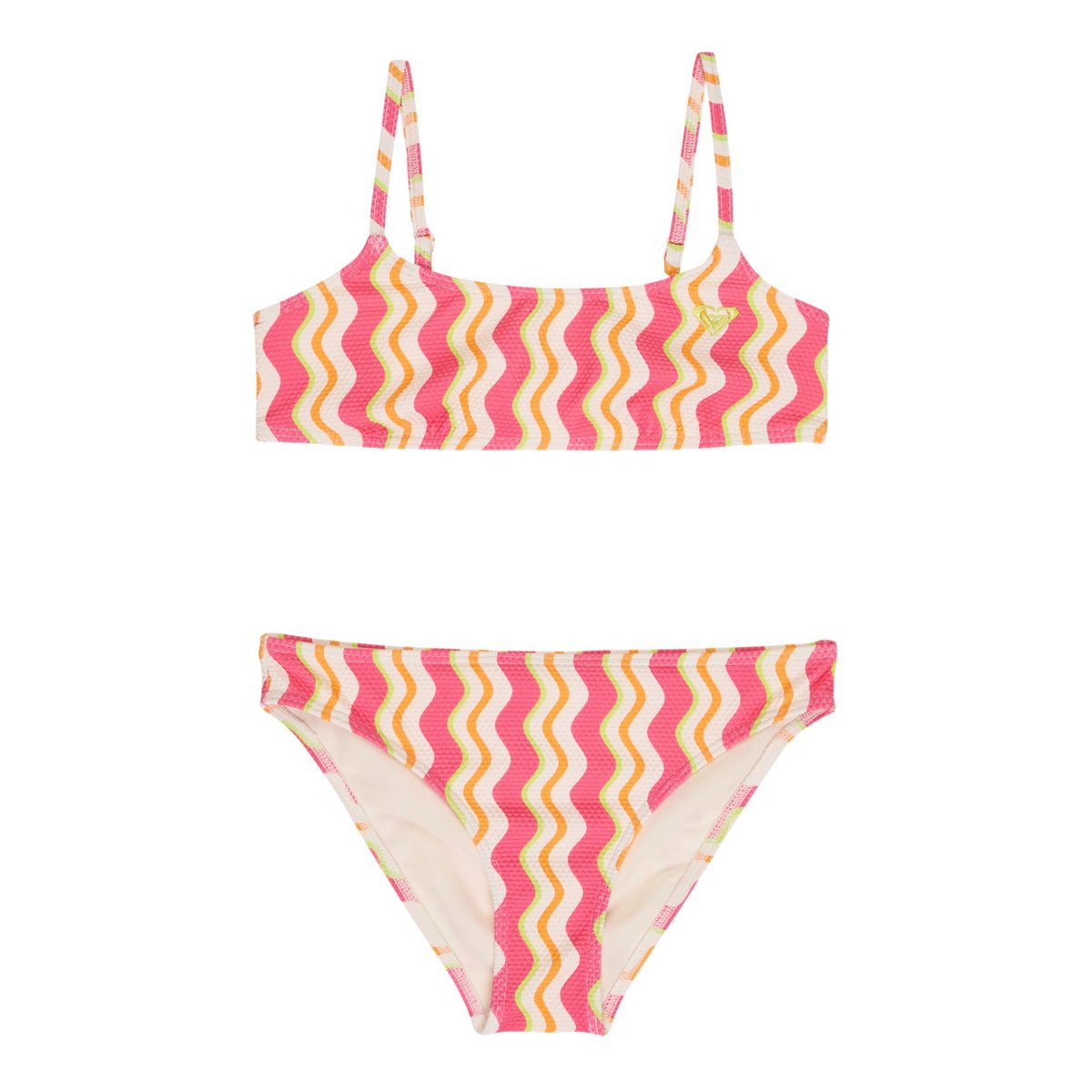 Ensemble 2 pièces bikini bralette deux pièces BOLD WAVES SET. rose papaya bold waves, ROXY