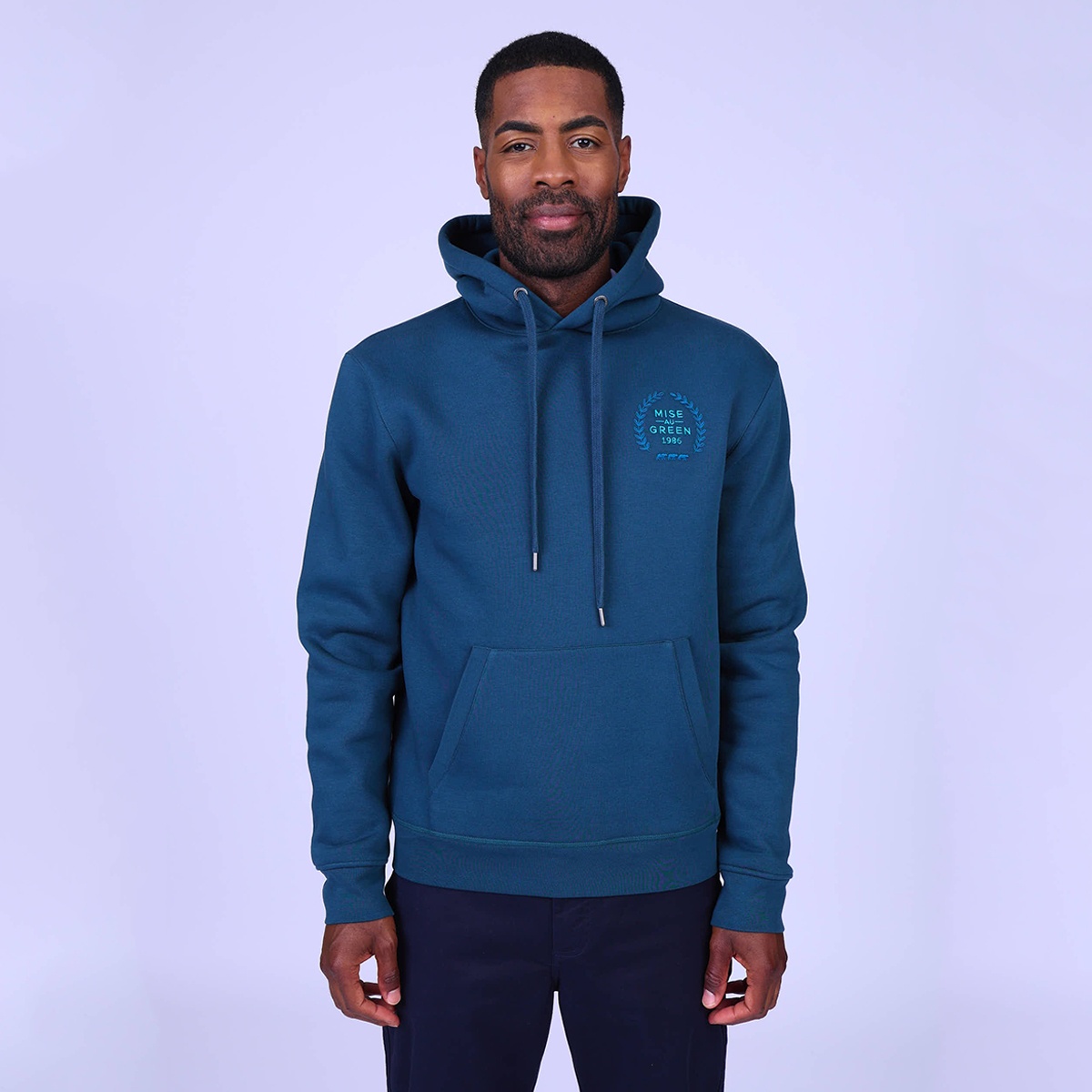Sweat unisexe Elison bleu petrole, MISE AU GREEN