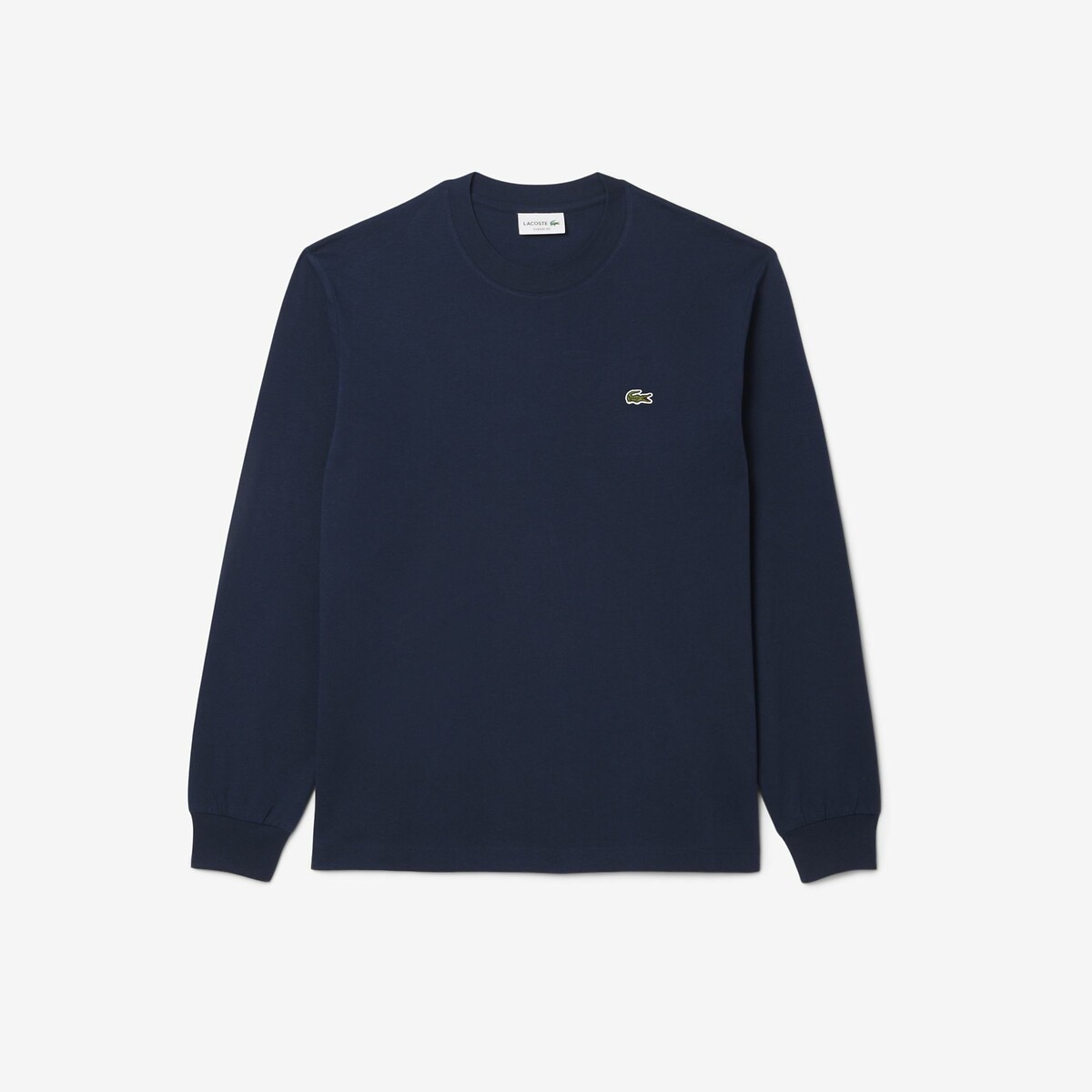 Cotton Long Sleeve T-Shirt navy, LACOSTE