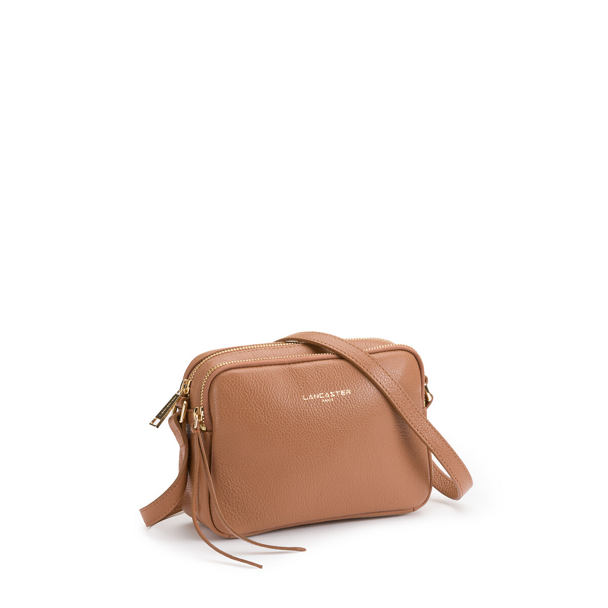 Borsa pochette con cerniera DUNE cammello, LANCASTER