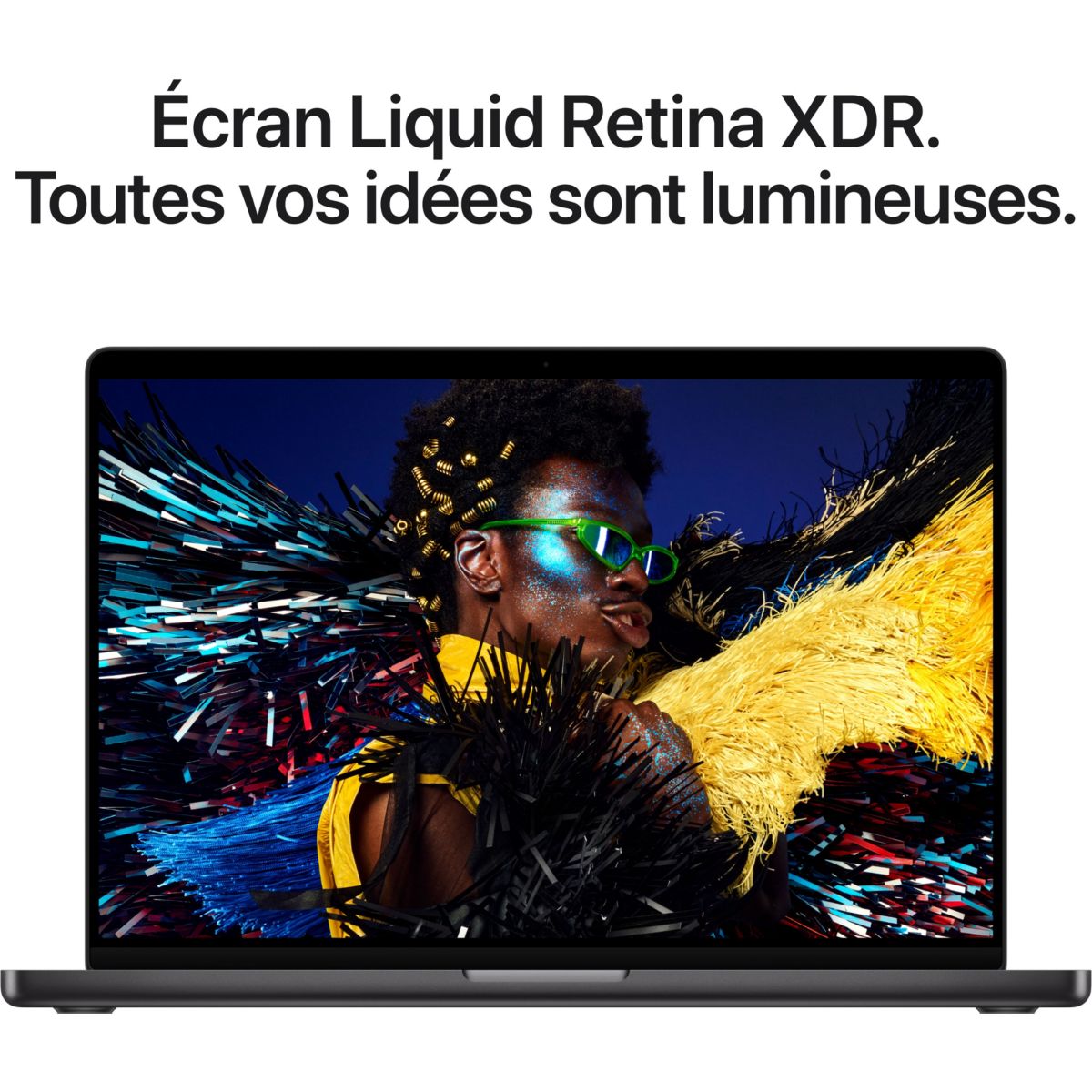 Ordinateur Apple Pro 16" Puce M5 Pro CPU 10 / GPU 20 coeurs Mémoire RAM 48Go Stockage 1To SSD XDR Noir sidéral couleur unique, APPLE