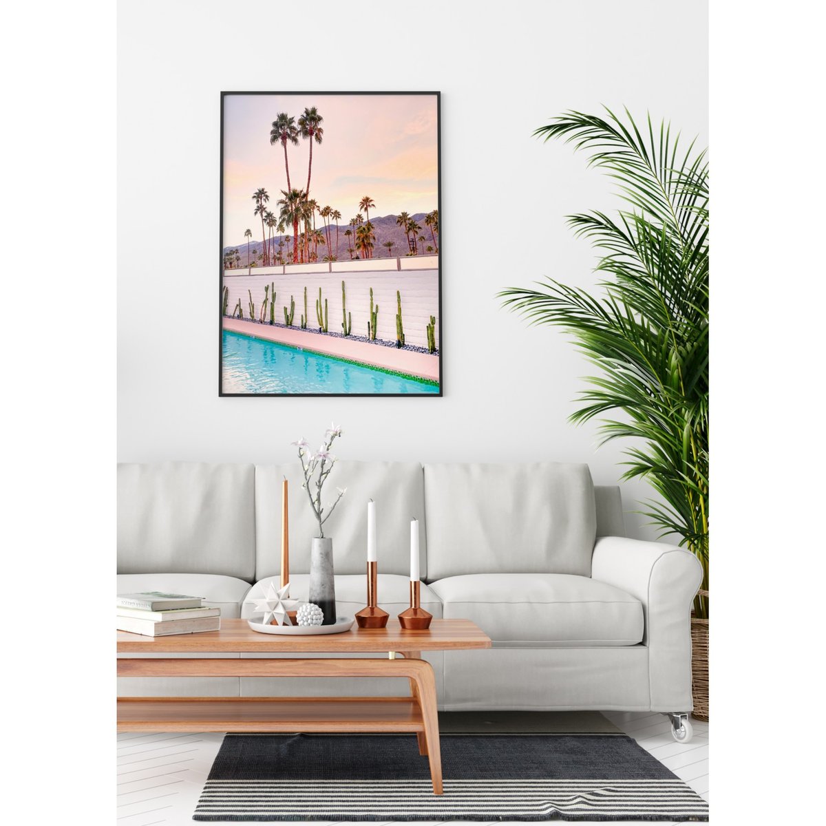 Poster Nature Tropicale 1 blanc, L'AFFICHERIE