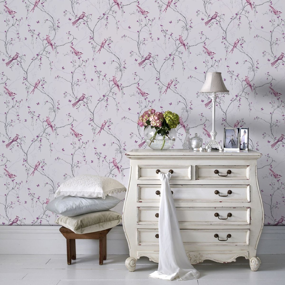 Papier peint Oiseaux Chant doux du Rosignol violet, SUPERFRESCO EASY