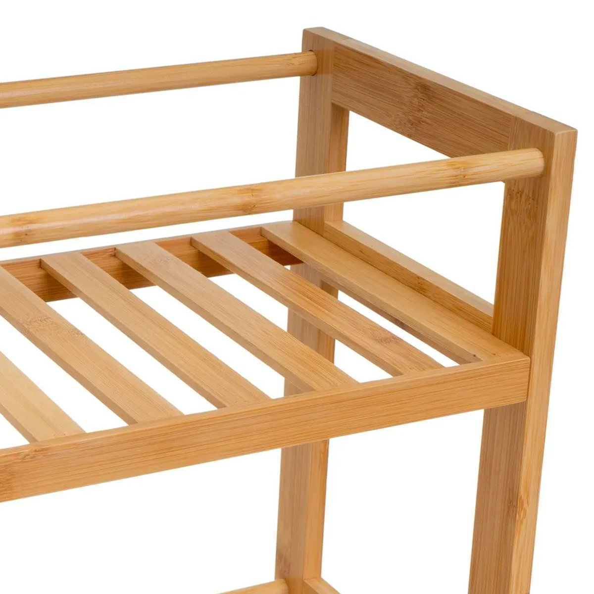 Desserte de cuisine sur roulettes en bambou 44x20x75cm bois, WADIGA