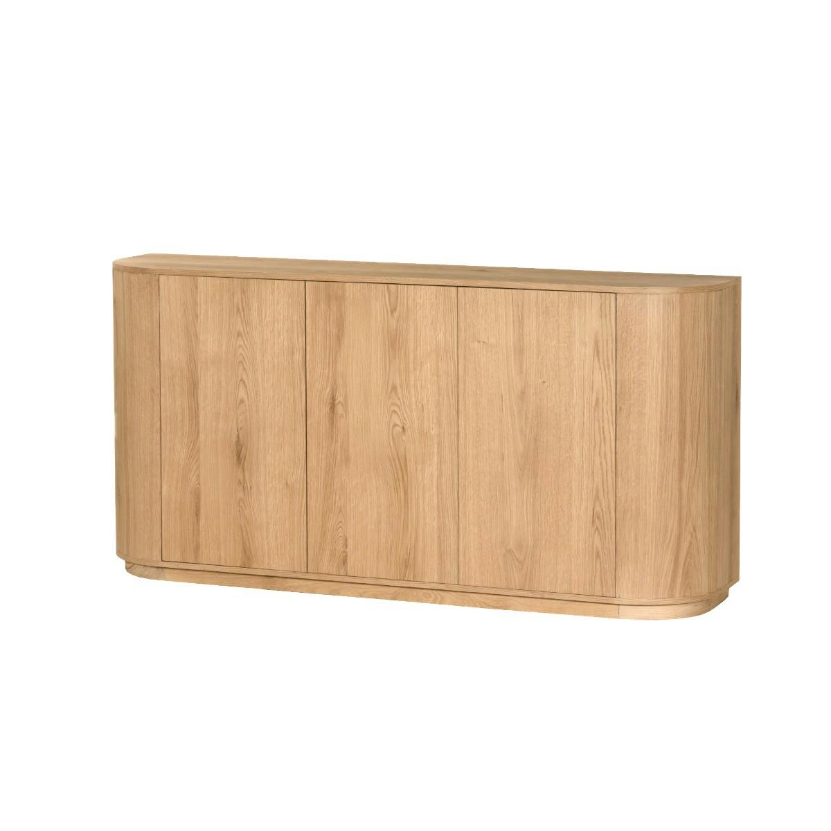 Buffet massif 3 portes en chêne, largeur 170 cm LOREN bois clair, PIER IMPORT