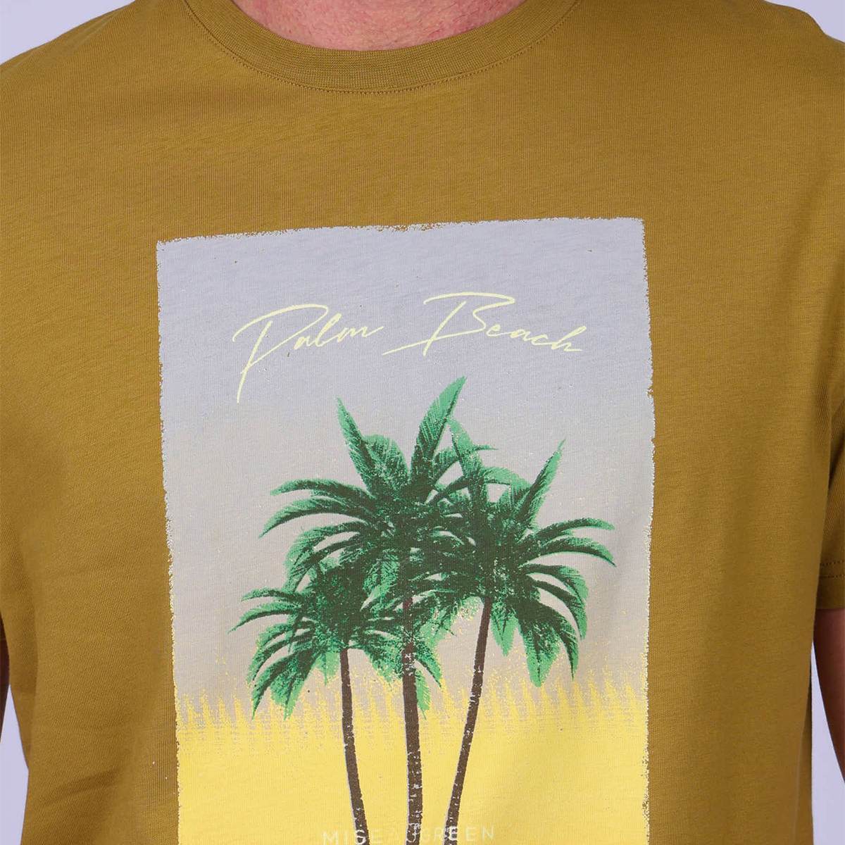 T-shirt palmiers camel, MISE AU GREEN