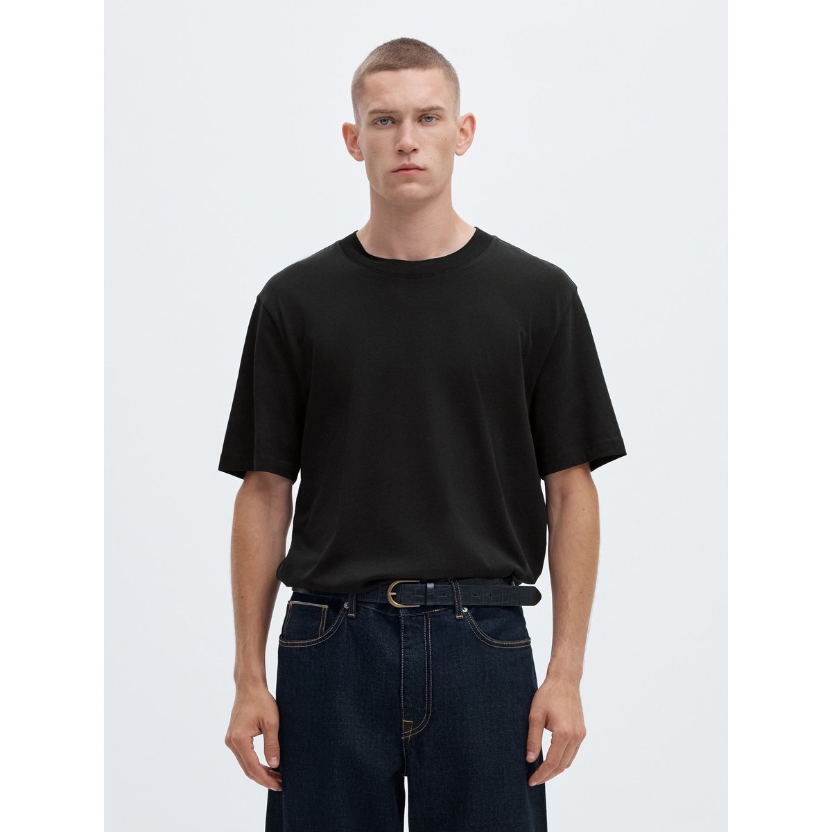 T-Shirt noir - black, SELECTED