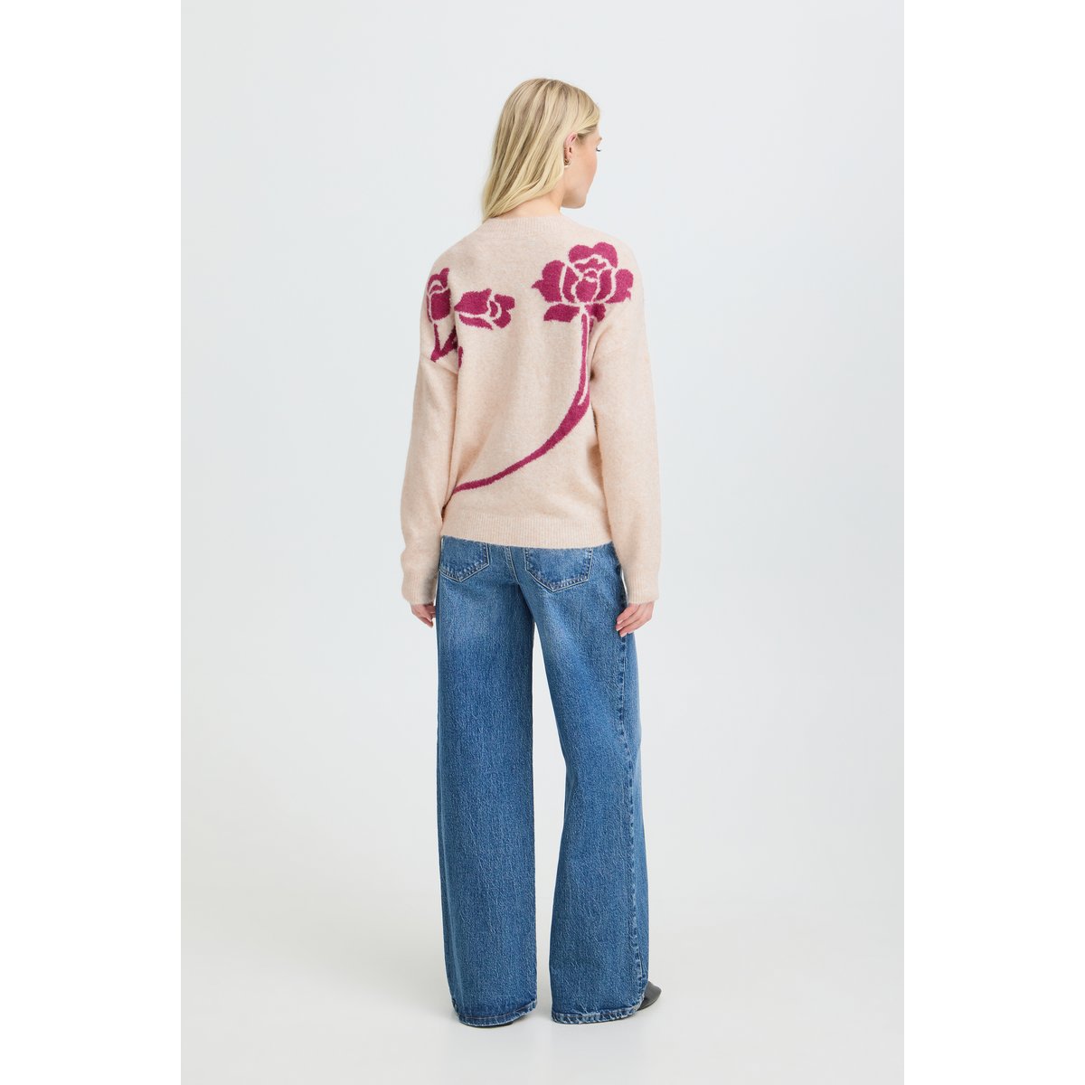 Á manches longues blanc birch/pink rose, B.YOUNG