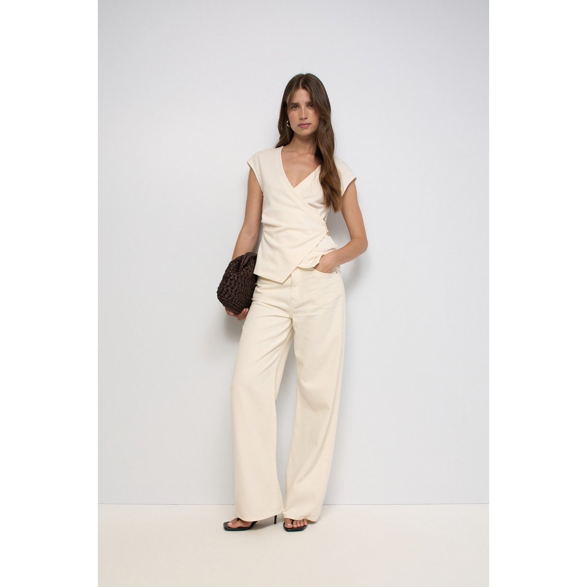 TOP EN MAILLE CROISÉ beige, SALSA JEANS