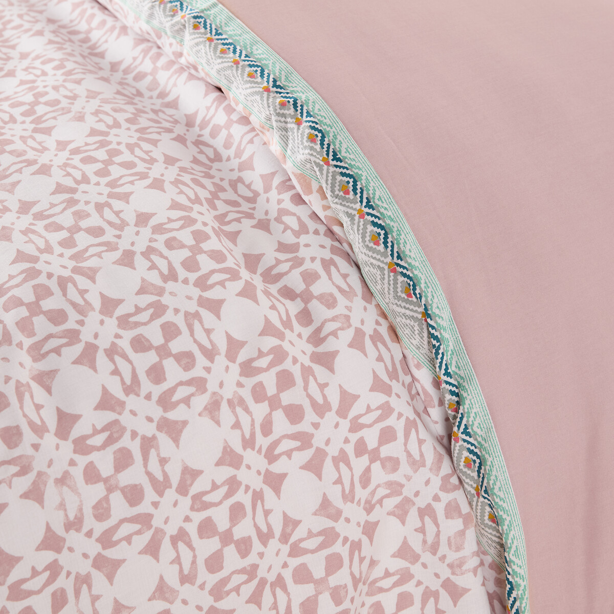 Housse de couette coton, Yucatan imprimé nude, LA REDOUTE INTERIEURS
