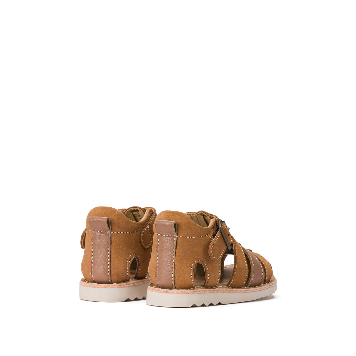 Kids Leather Sandals beige, LA REDOUTE COLLECTIONS