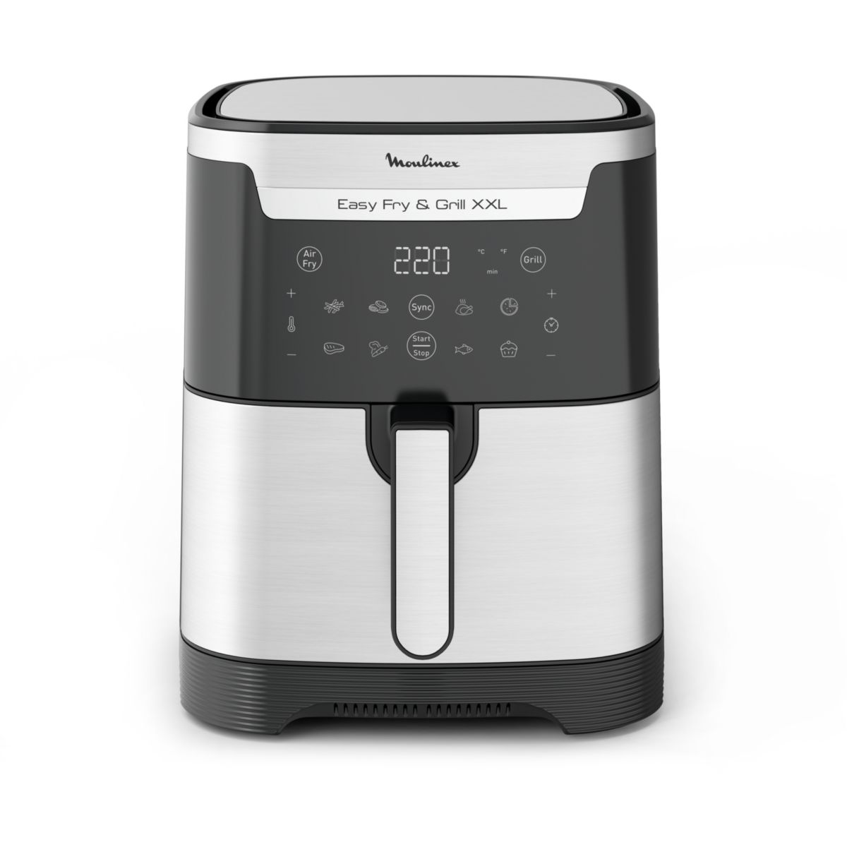 Friteuse sans huile EZ801D10 XXL 2 en 1 air & grill 6L couleur unique, MOULINEX