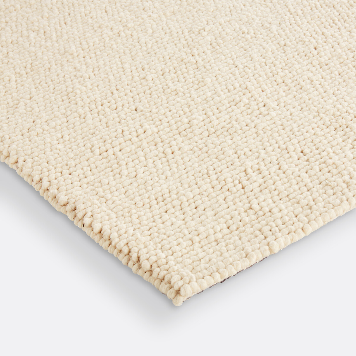 Tapis laine effet tricot, Diano blanc écru, LA REDOUTE INTERIEURS
