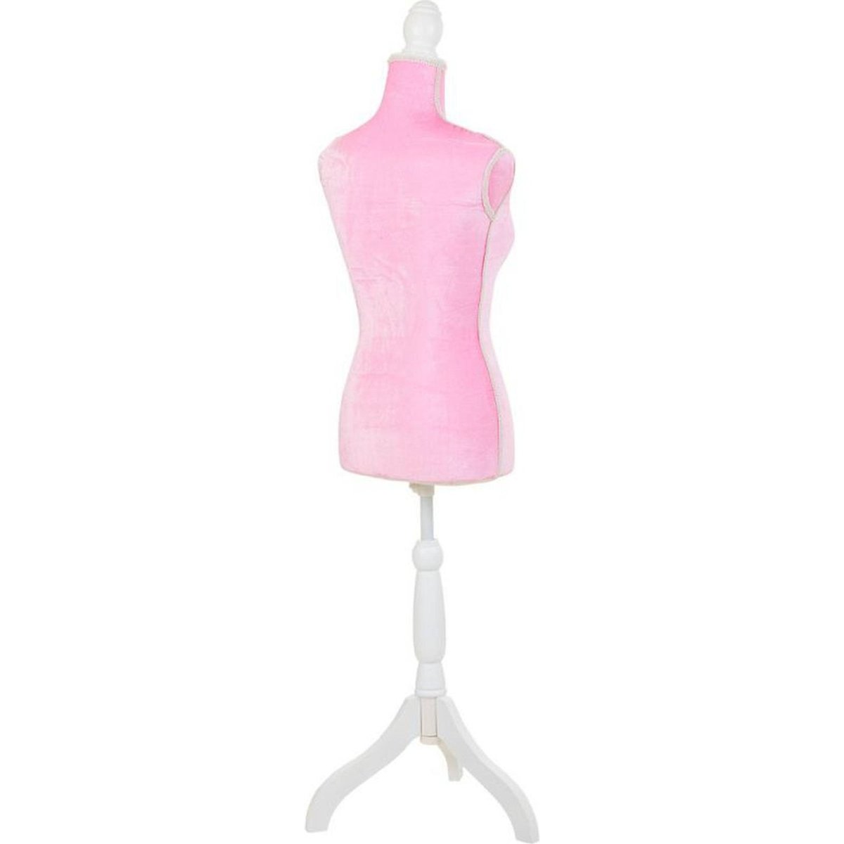 Mannequin de couture en bois et velours rose velours pastel, RECOLLECTION