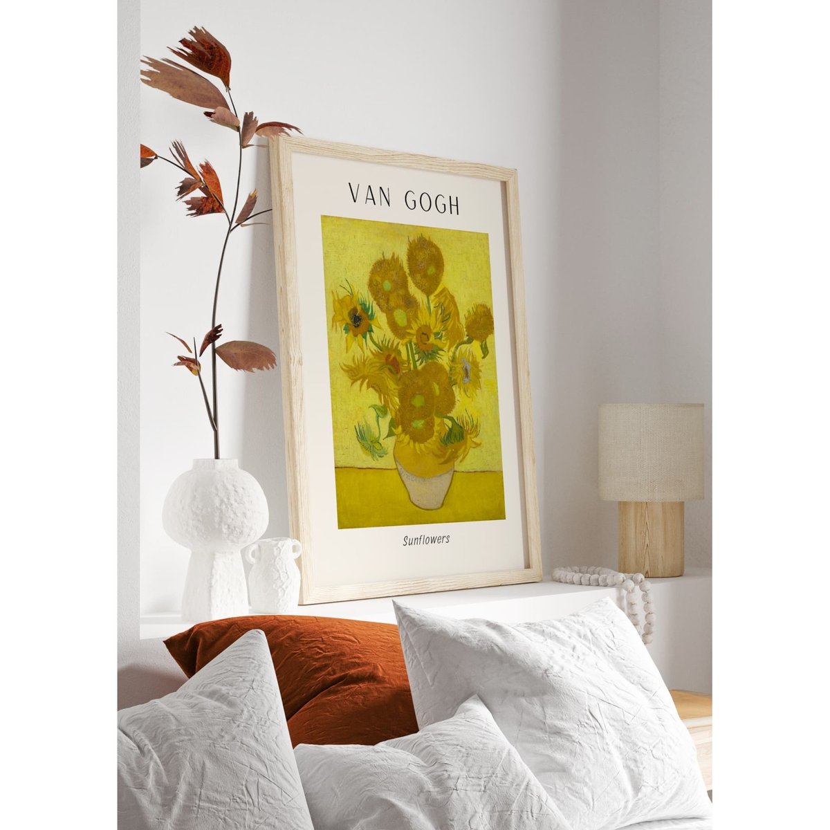 Affiche Van Gogh - Sunflowers blanc, L'AFFICHERIE