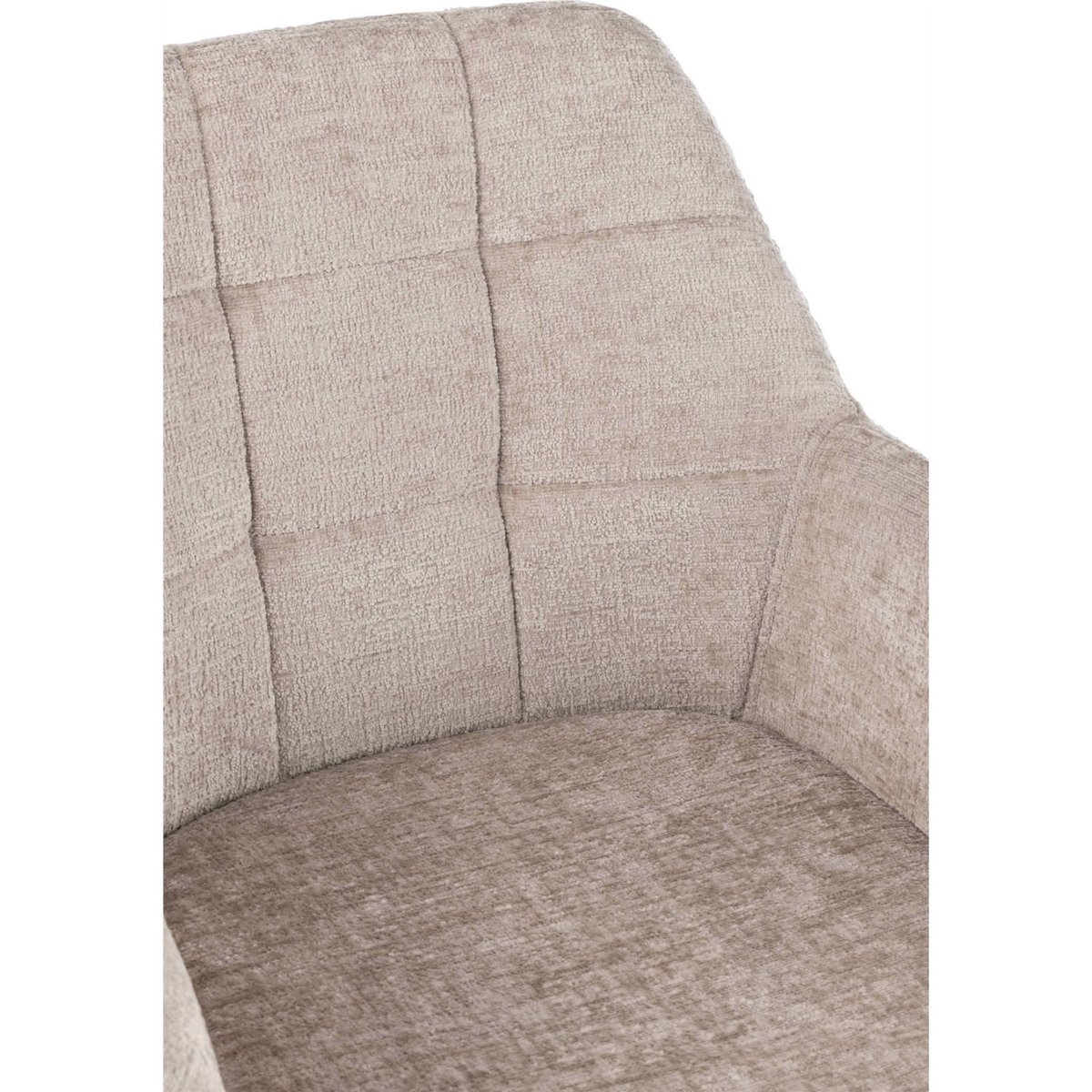 Chaise pivotante en tissu grège, RECOLLECTION