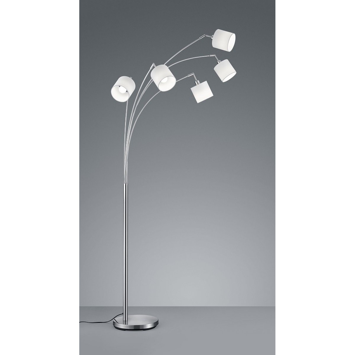 Lampadaire design en métal, TOMMY blanc, TRIO