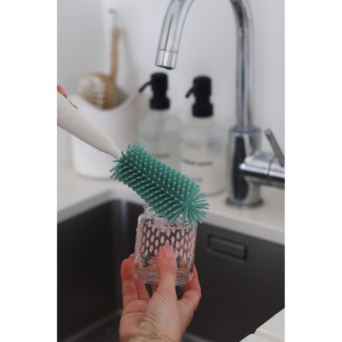 Goupillon pour biberon vert sauge, BEABA