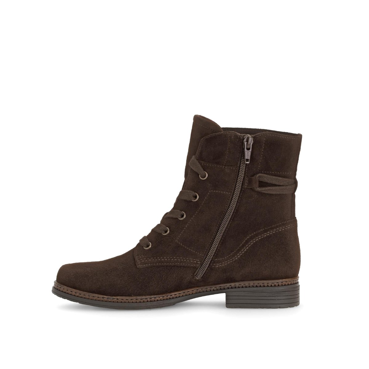 Bottines en cuir à talon décroché marron, GABOR