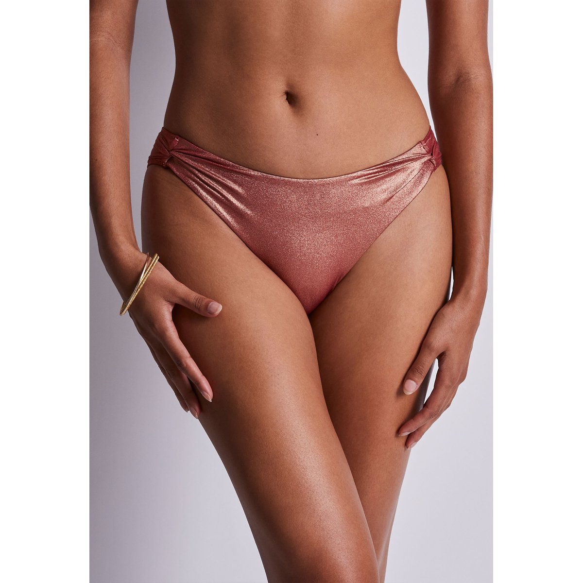 Bas de maillot de bain Culotte bresilienne Sunlight Glow rouge cuivre, AUBADE