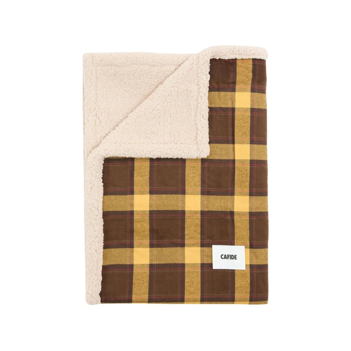 Couverture pour chien tartan moutarde, Toia jaune, CAFIDE